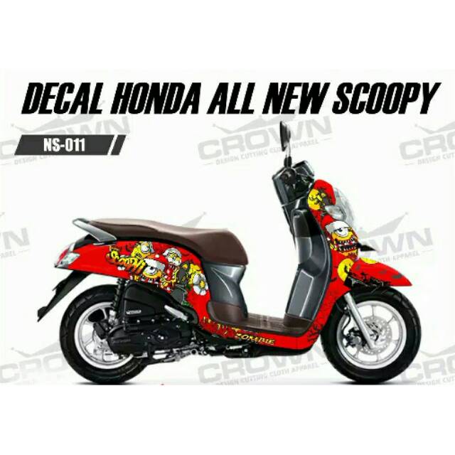 Decal Scoopy zombie Merah full body 011