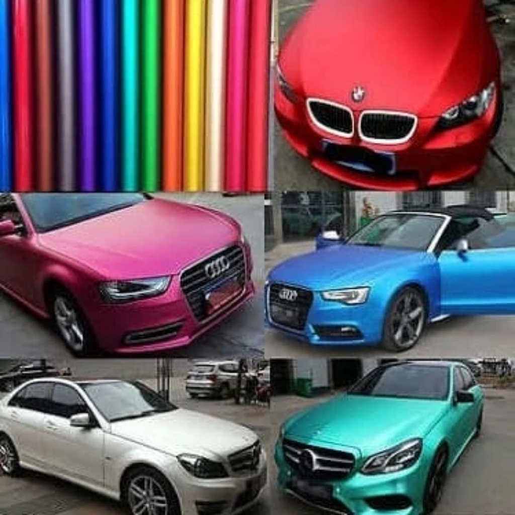 STIKER MOBIL Dop Matt Chrome Metalic Wrapping L-152Cm x P-50Cm Best Seller