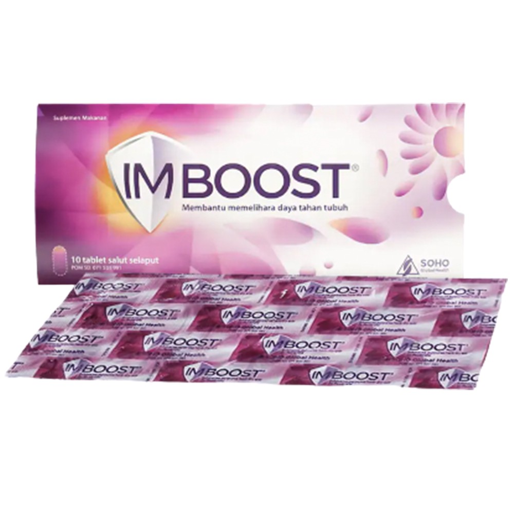 IMBOOST TABLET MULTIVITAMIN MULTI VITAMIN DAYA TAHAN TUBUH IMUN BOOSTER BOOST 1 STRIP ISI 10 TABLET