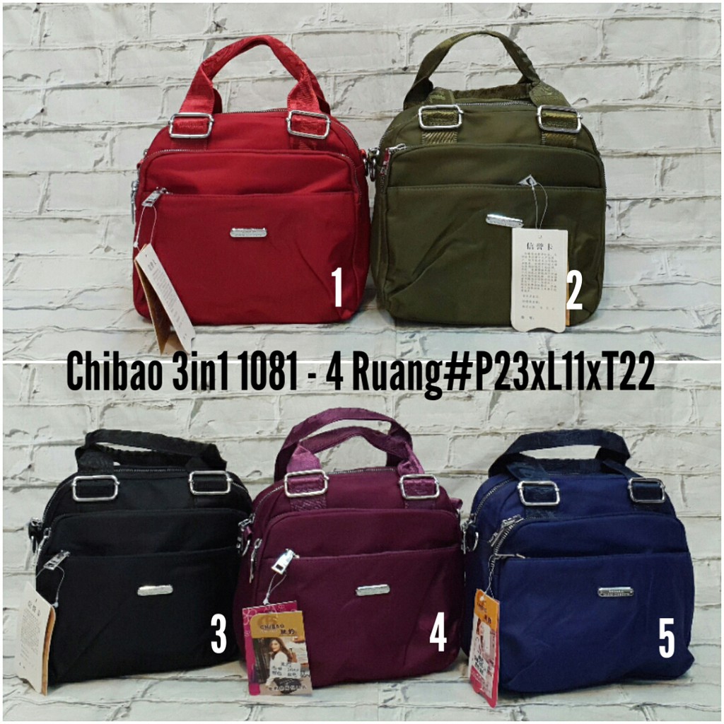 TAS WANITA CHIBAO 3 IN 1 IMPORT - HANDBAG - TAS RANSEL - TAS SELEMPANG