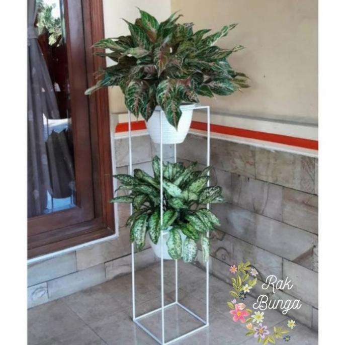 Standing Rak Pot Bunga 2 susun rak pot besi rak pot bunga