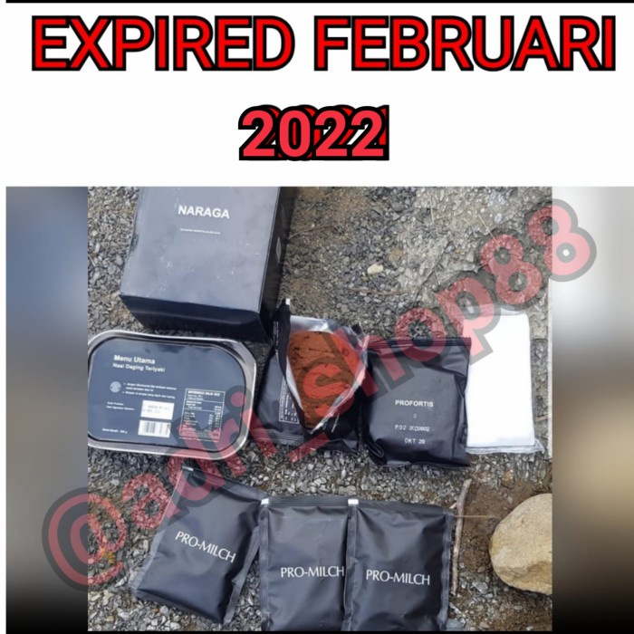 

sa2011aa Ransum Naraga Nasi Siap Saji Biskuit Profortis Minuman Pro Milch Xa20X1