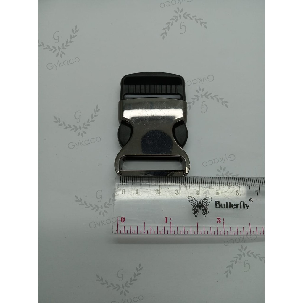 Variasi V192 Kunci Sodok 3 cm/ Slop / Buckle Nekel Chrome (3 cm) - Aksesoris Tas Fashion IMPORT