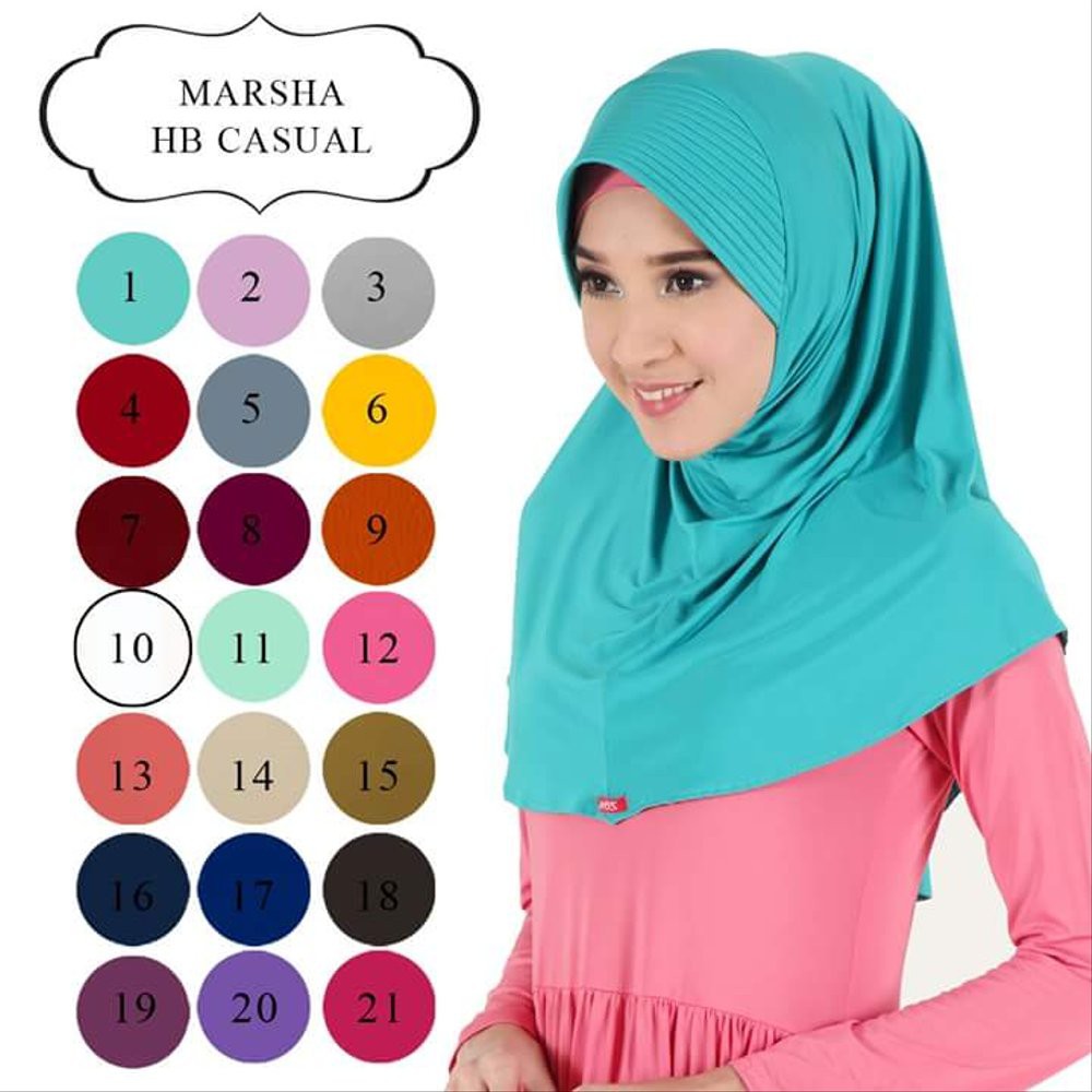 Bergo Zoya Marsha HB Casual Jilbab Sekolah Instan Jilbab Kantor-3