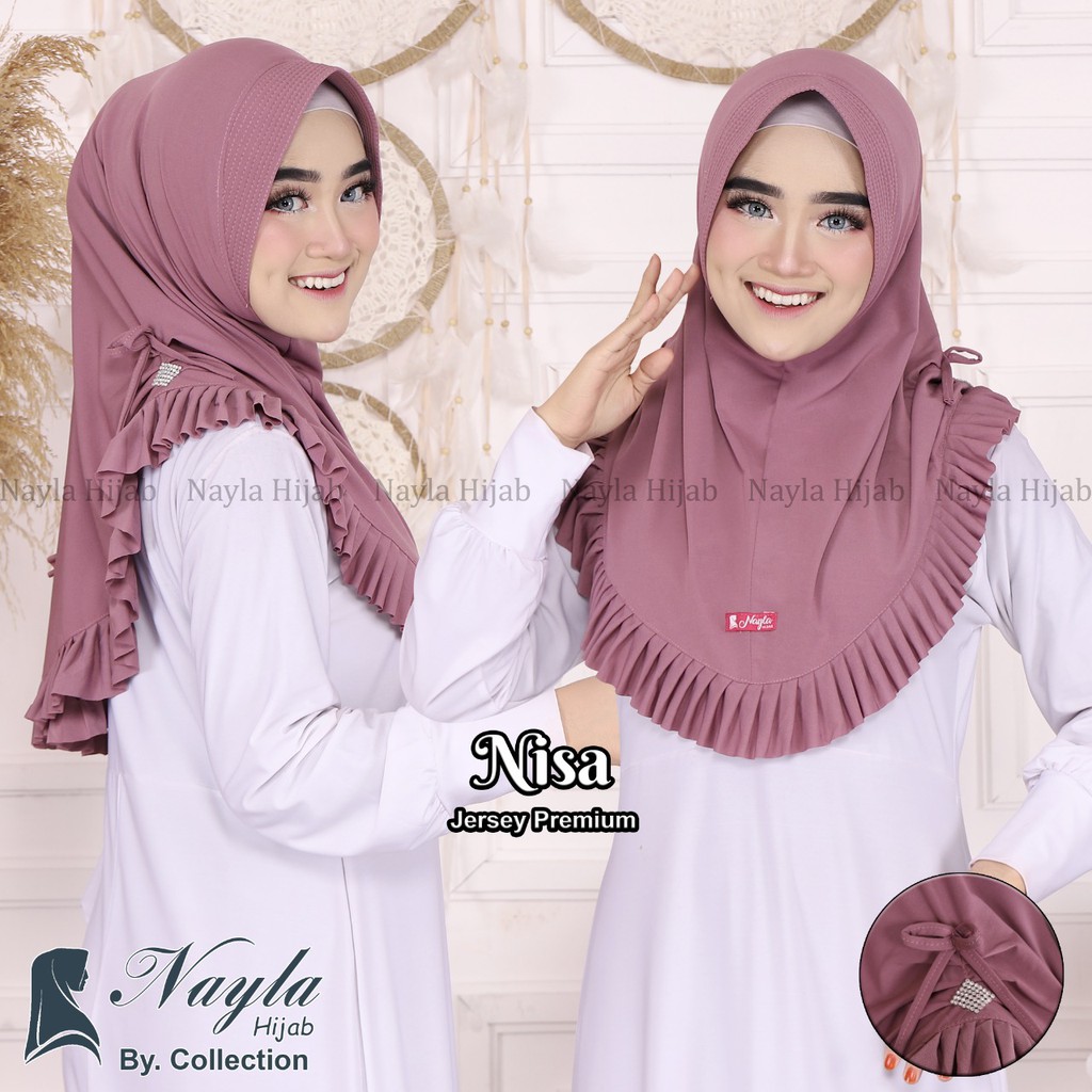 Jilbab Instan Model NISSA Hijab Jersey Model Bergo termurah dan terlaris Nayla Hijab