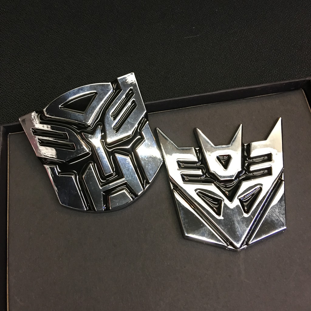 Emblem Stiker Mobil Chorme Transformer Autobots Decepticons