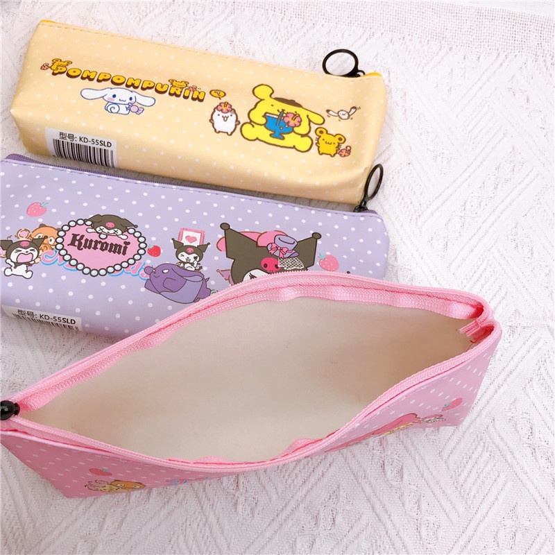 Pencil Case kotak pensil pouch Snoopy Donald Duck Monster Inc. Pooh Garfield My Melody Pompompurin Kuromi