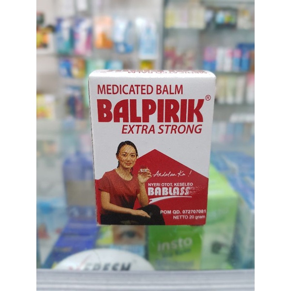 Balsem Balpirik Extra Strong 20Gr/Masuk Angin/Mabuk Perjalanan/Pegal/Kram Otot