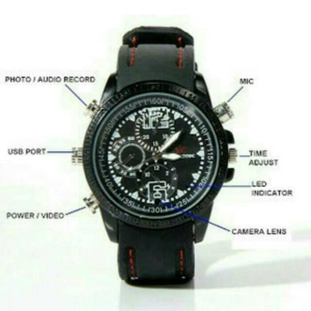 Spy Camera Jam Tangan Watch 8Gb Karet