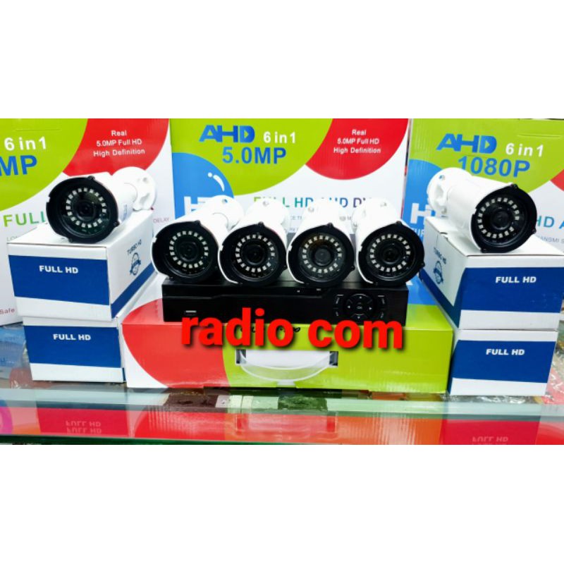 PROMO PAKET CCTV 6 CAMERA OUTDOOR 5MP 1080P TURBO HD IR SONY KOMPLIT