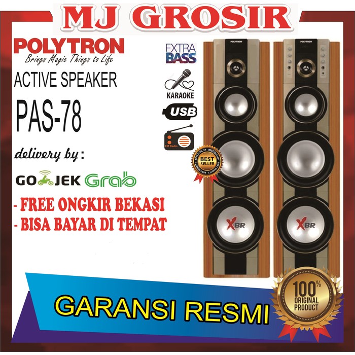 PROMO POLYTRON SPEAKER AUDIO PAS 78 PAS78 SUPER BASS USB XBR