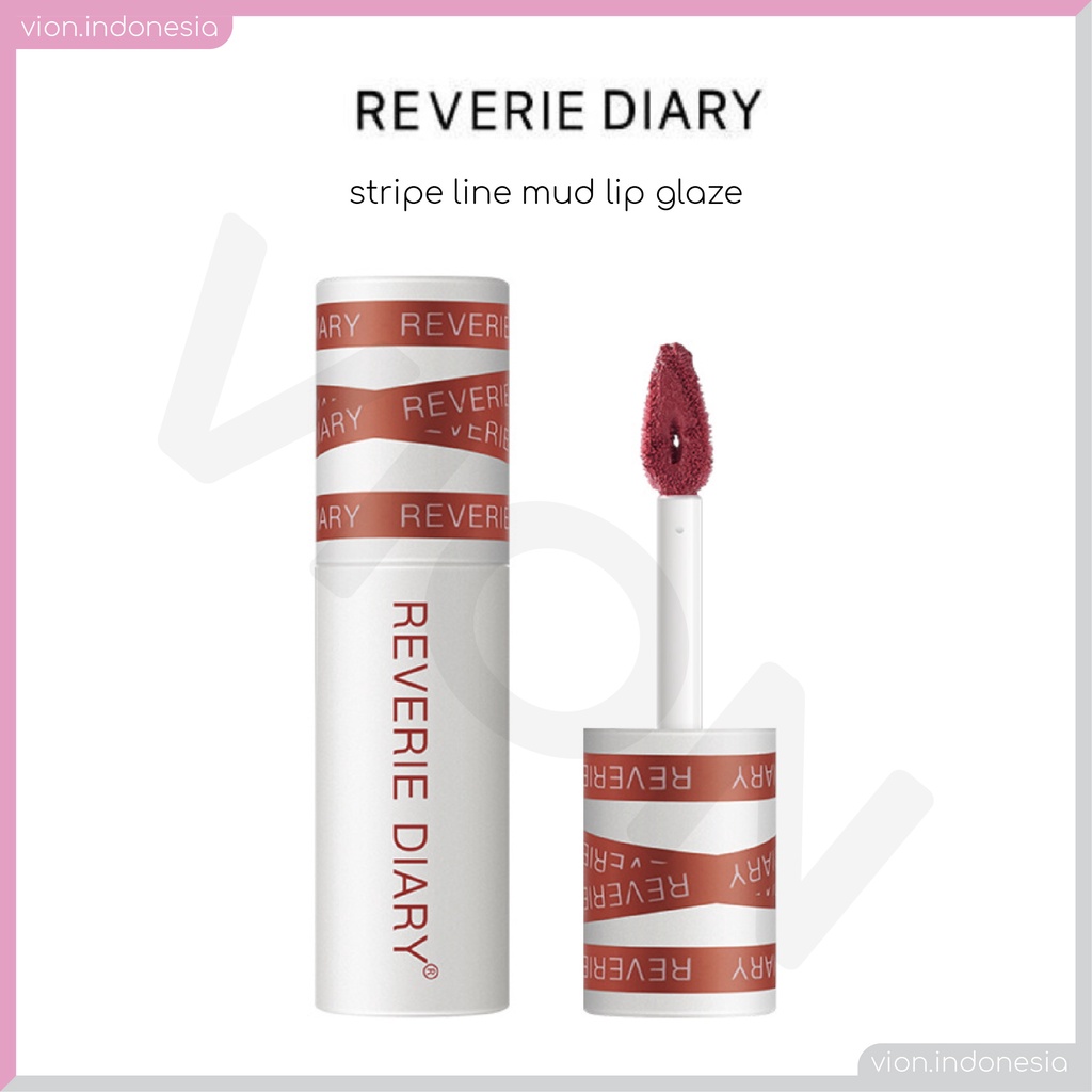 REVERIE DIARY Dream Stripe Lip Glaze Mud Lip Stick Lipstik Original RD001