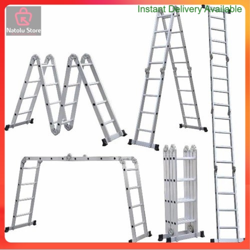 Tangga Lipat Aluminium DENKO MAL4x4 Multipurpose Ladder 4x4 Steps 4.6M