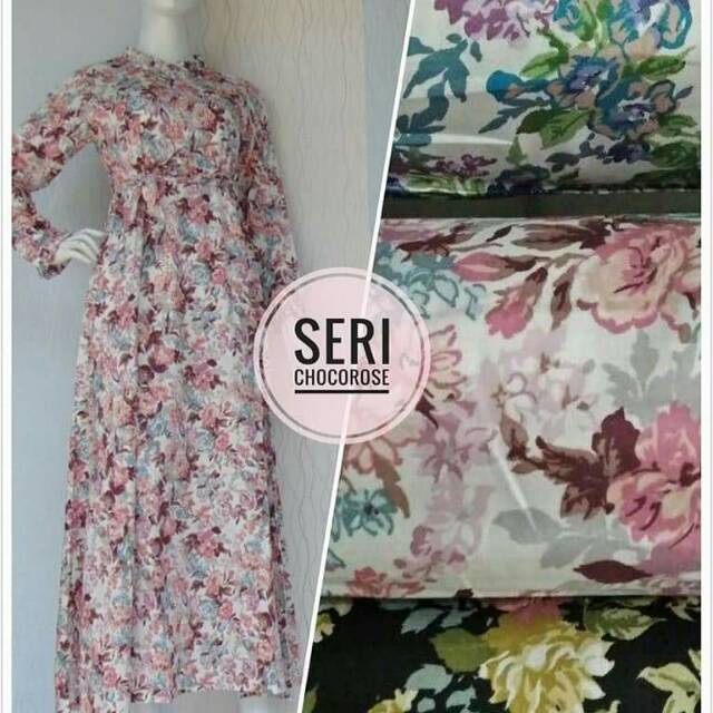Katun Jepang Original / Gamis Katun Jepang / Rosela Dress