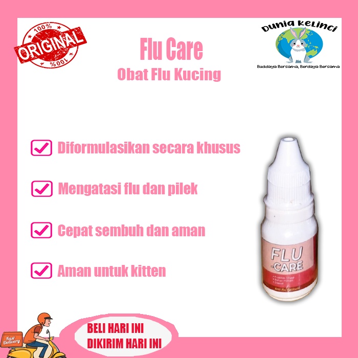 obat flu kucing FLU CARE obat kucing pilek batuk