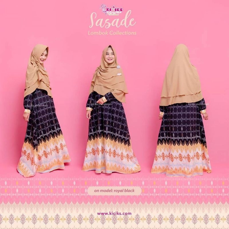 Kiciks Muslimah Sasade Lombok Black size S, sakura, vintage