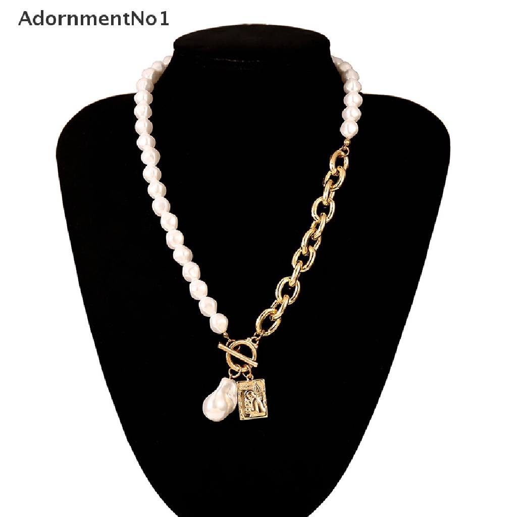 (AdornmentNo1) Kalung Choker Rantai Liontin Mutiara Hollow Out Untuk Wanita