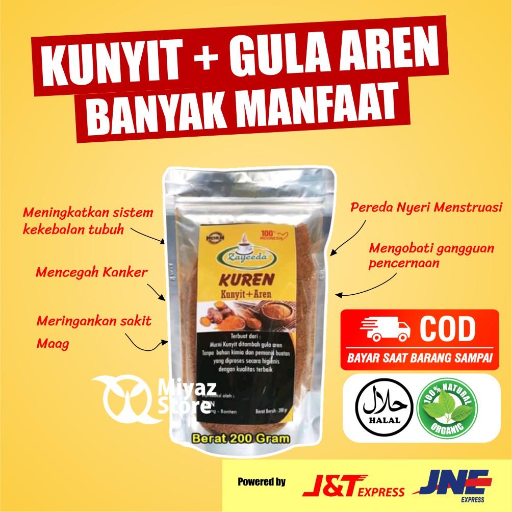 

Kunyit Bubuk Asli Gula Aren Original Organik 200 gr