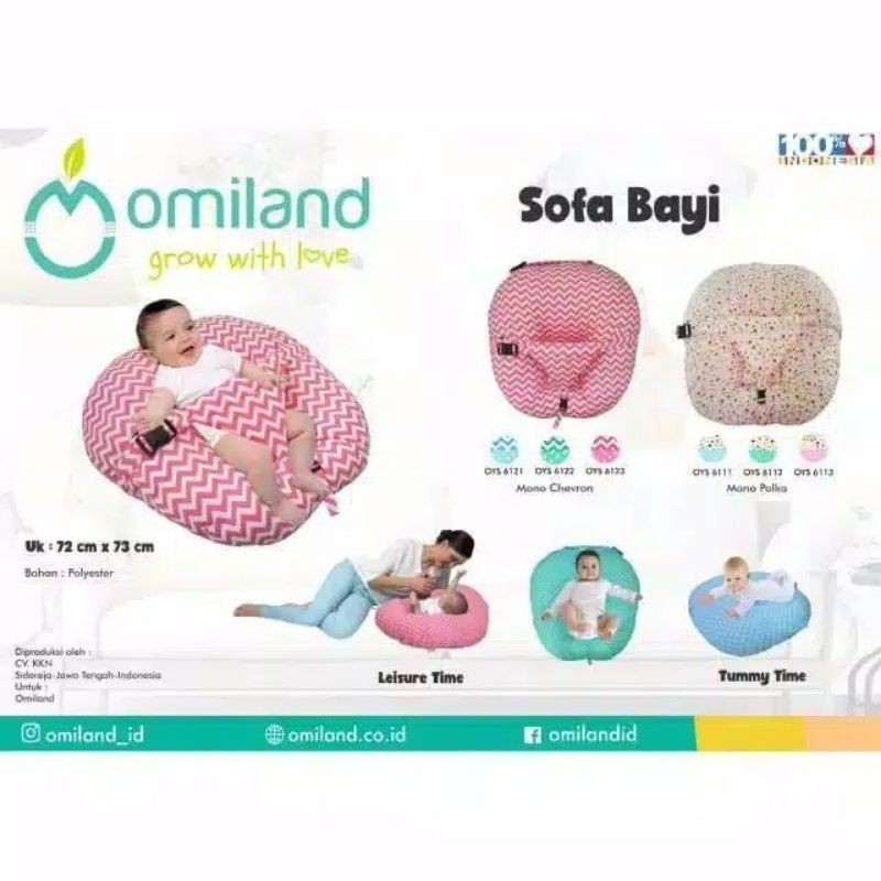 Sofa Bayi Multifungsi / Kasur Sofa Bayi Empuk Newborn / Baby Lounger Omiland Panda Series OYS6726