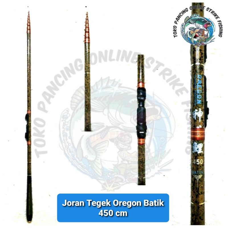 Tegek carbon Oregon Batik 4.5m siap pakai Free packing pipa pvc