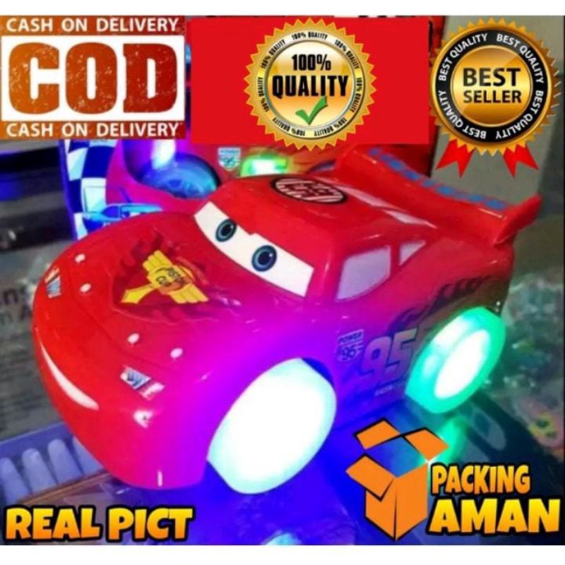 CARS 95 RODA LAMPU MAINAN ANAK MOBIL RACING SPORT CARS BUMP AND GO ADA MUSIK DAN LAMPU