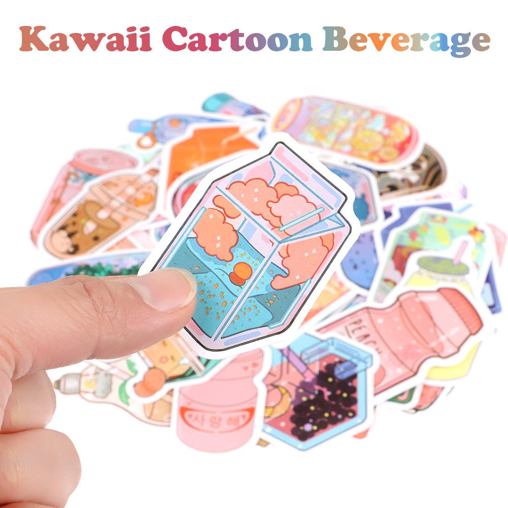 Populer 50Pcs Stiker Minuman Rasa DIY 50desain Musim Panas Decal sticker