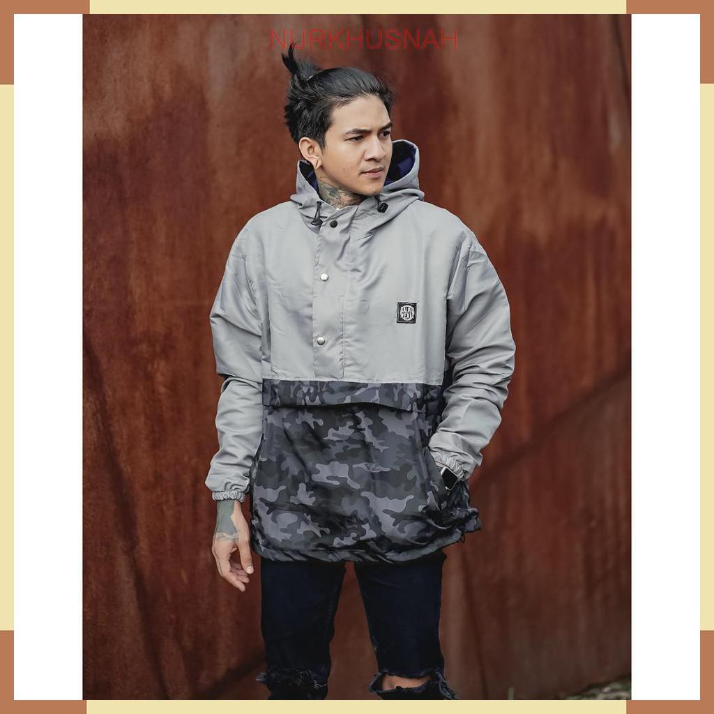 ORI JAKET CAGOULE KOMBINASI CAMO ABU MUDA SALVIO HEXIA