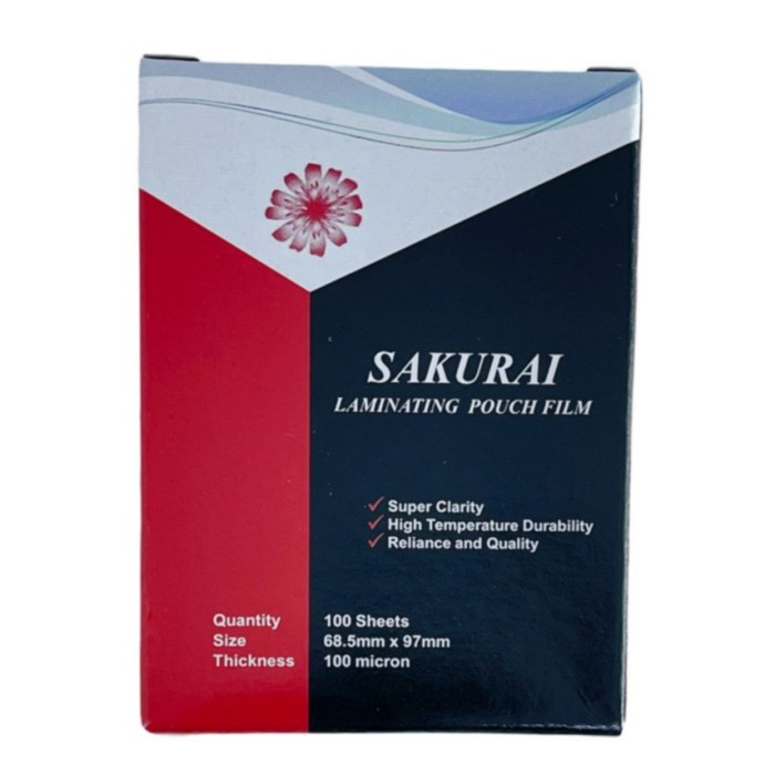 

Plastik Laminating SAKURAI Original KTP size 68.5mmx97mm 100 micron