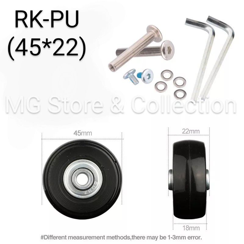 2pc Roda Koper High Quality Part Roda Pengganti untuk Koper Travel