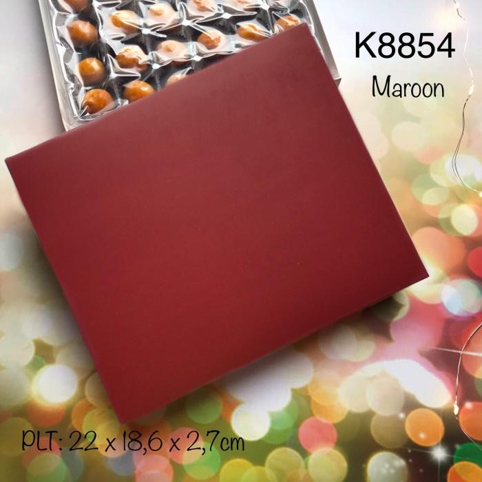 

10pcs K8854 Kotak Polos Merah Maroon +Mika Sekat Nastar/ Lapis Legit K88 best seller