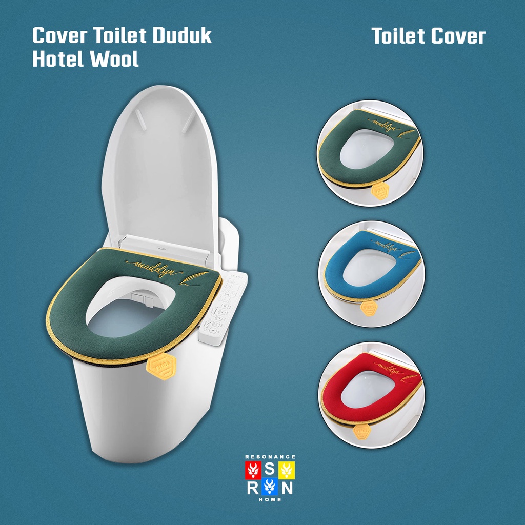 Alas Tempat Duduk WC Toilet Universal Bahan Wool Cover Pelapis Dudukan Closet Resonance Home