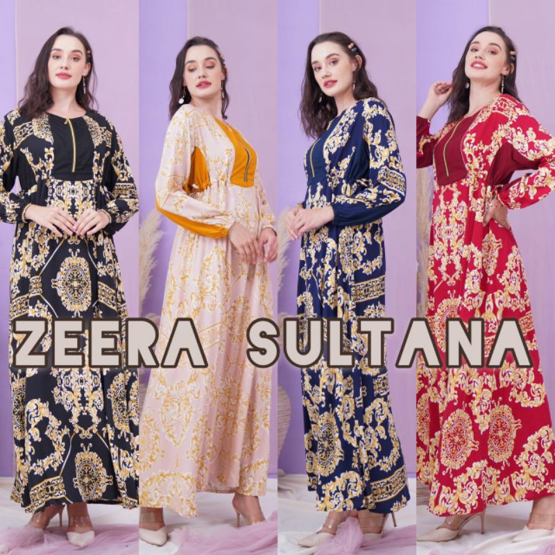 Daster Arab ZEERA SULTANA Maxi Dress Gamis Rayon