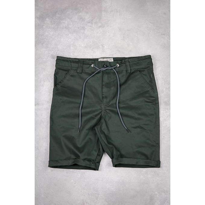 Terbaik Original Celana Pendek Pria Fashion Distro Basic Tali, Celana Ox Zip Basic - Khaki Muda, M