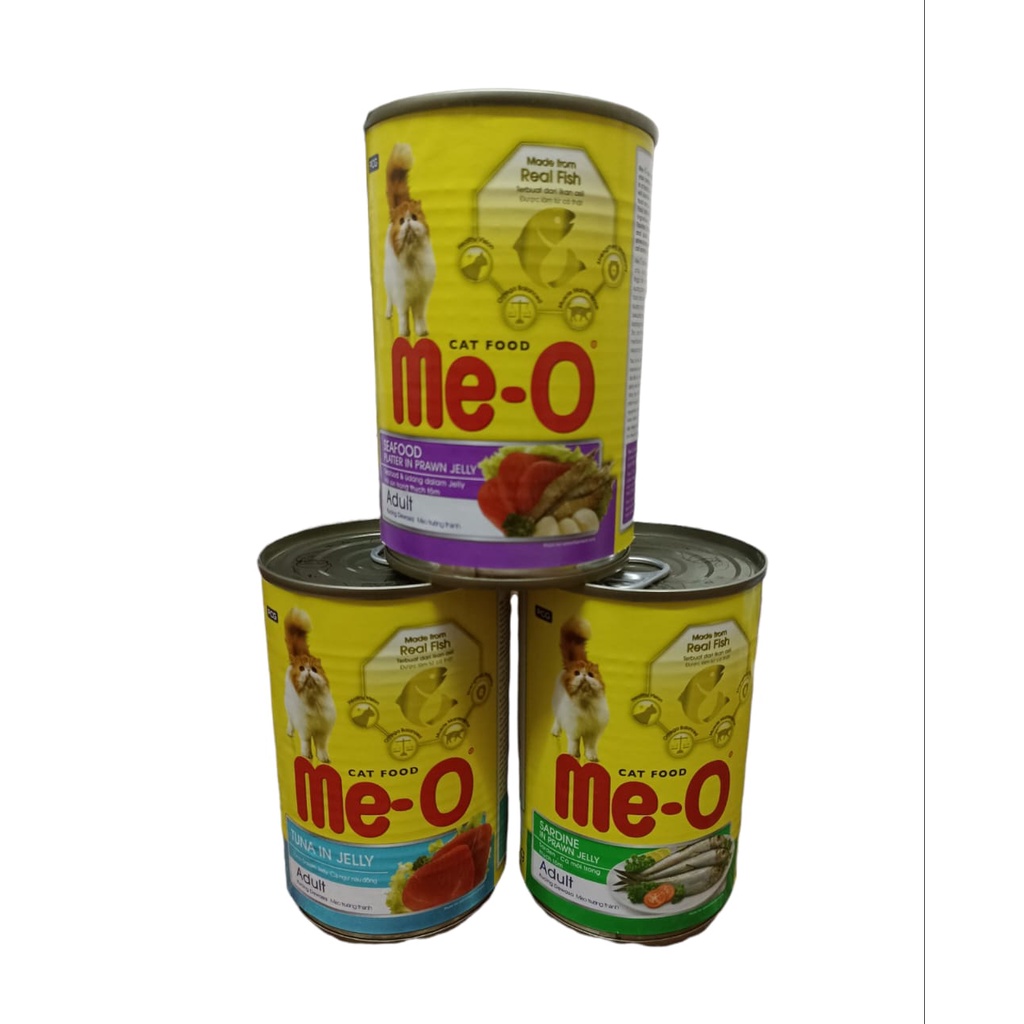 MAKANAN KUCING BASAH MEO KALENG 400GR - Meo Tuna Seafood Sardine