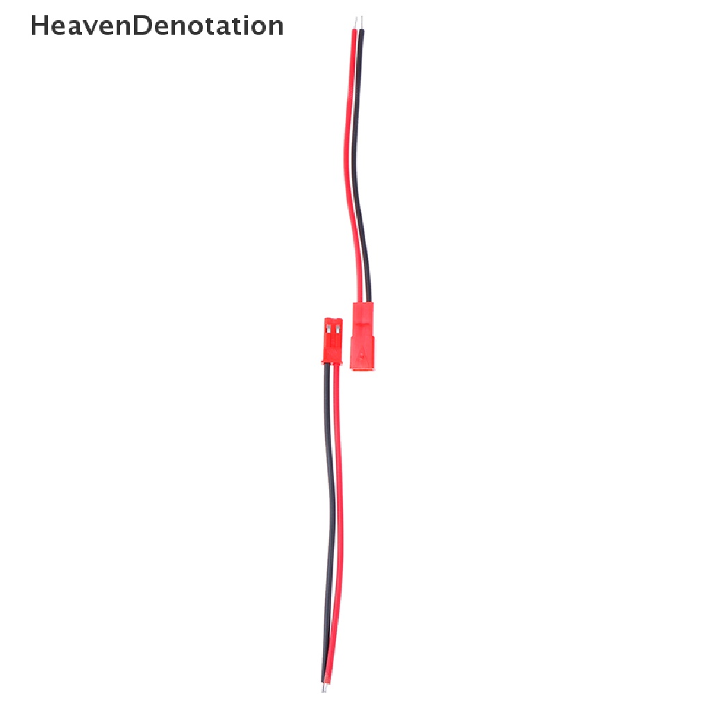[HeavenDenotation] 20pcs 2 Pin connector male female jst plug cable 22 awg wire for rc battery