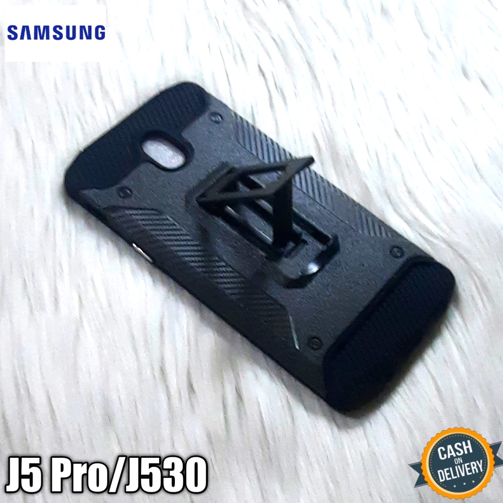 case standing iron for samsung J5 pro casing hp hardcase