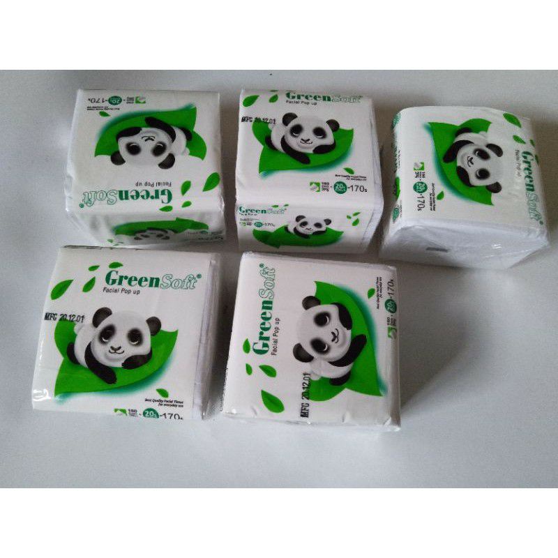 Tissue Green Soft Facial Pop up 170s