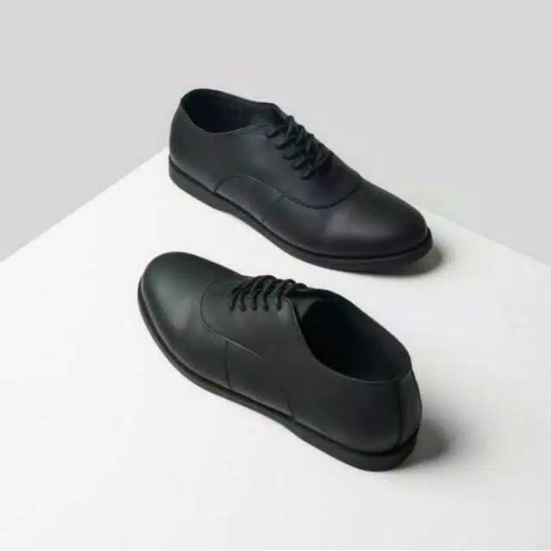 MORNINGBELL | Sepatu Formal Pantofel Pria Hitam Tali Kerja Kantor Kuliah Fashion caddies