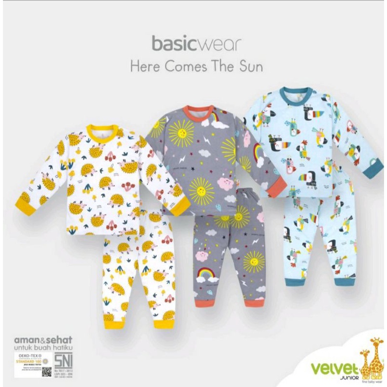 TERMURAH SETELAN VELVET JUNIOR HERE COMES THE SUN