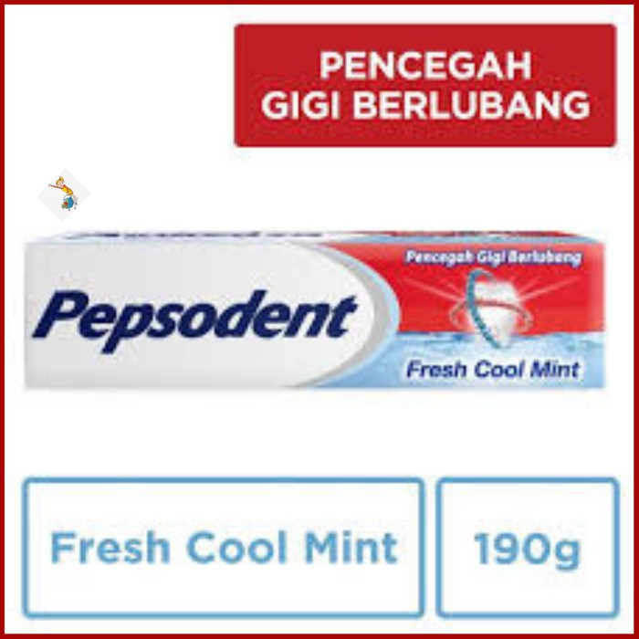 Odol Pepsodent Pencegah Gigi Berlubang Fresh Cool Mint 190g 190gr