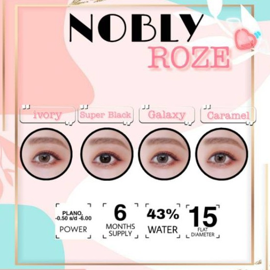 Jual Softlens Nobly Idol Roze Flat Dia 15 00mm Normal Minus Ivory Caramel Galaxy 0 50 S D 3 00 Lensa Kontak Pb Indonesia Shopee Indonesia