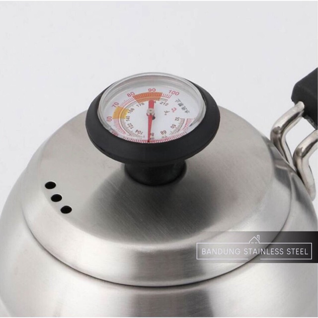 Teko kopi 1.0 lt 1.2lt coffee pot leher angsa pour oven kattle drip stainles termometer