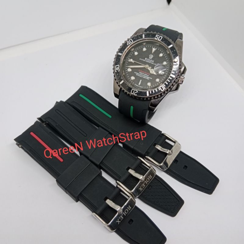 Tali jam tangan Rolex Rubber strap tali Jam tangan 20mm