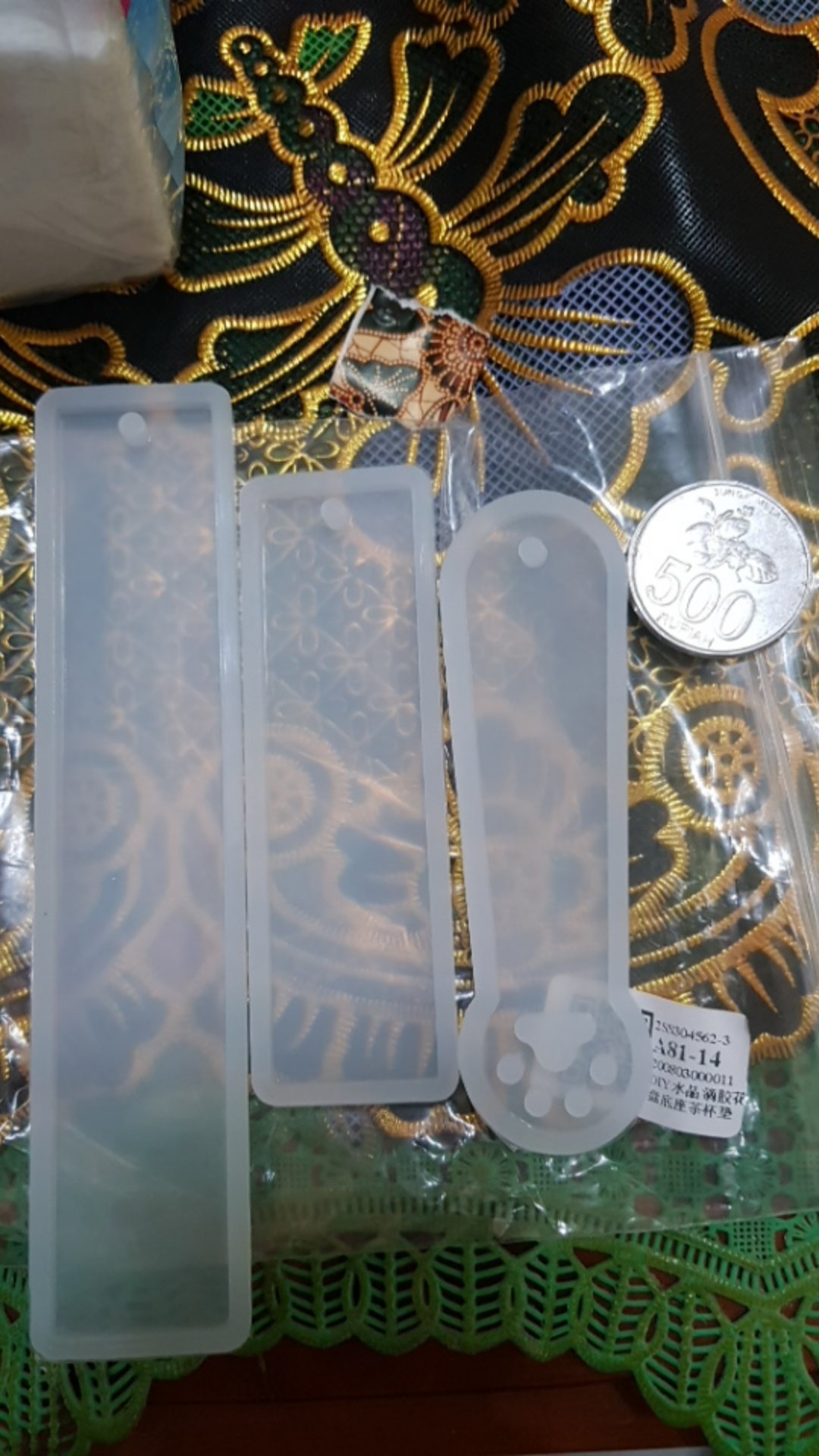 Cetakan Kristal Epoxy Resin Bentuk Cakar Kucing Persegi Panjang Bahan Silikon Untuk Kerajinan