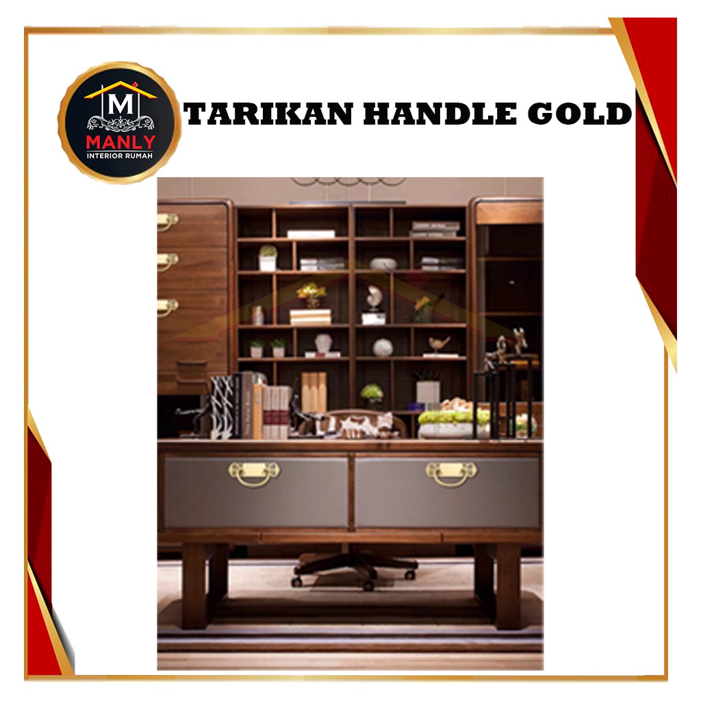 Handle Tarikan Pegangan Laci Lemari / Handle Minimalis Gold Mewah &amp; Modern