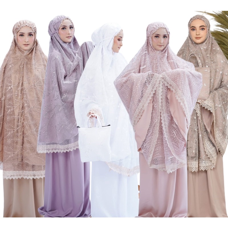 MUKENA DEWASA BROKAT 2 LAYER SUPER MEWAH | PREMIUM