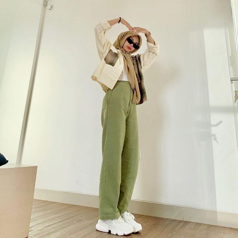 Kulot Linen Premium Laura Slim Kulot Highwaist Kulot Linen Seoul