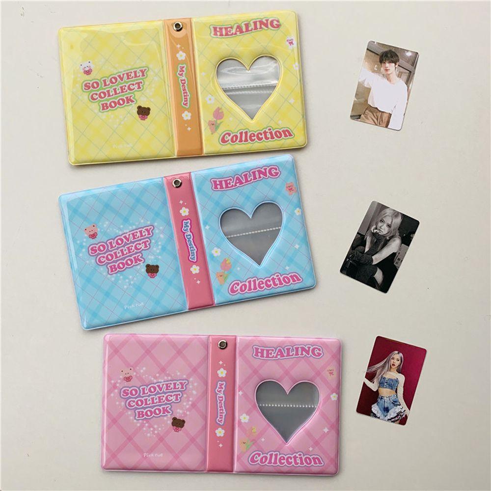 [Elegan] Album Foto Kawaii Heart Bear Idol Album ID Holder Binder Album Kartu Nama Kpop Card Binder