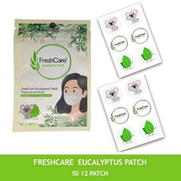 12 patch Freshcare Eucalyptus Patch isi 12 Patch Fresh Care | Stiker Minyak Kayu Putih &amp; Peppermint Pelega_Cerianti