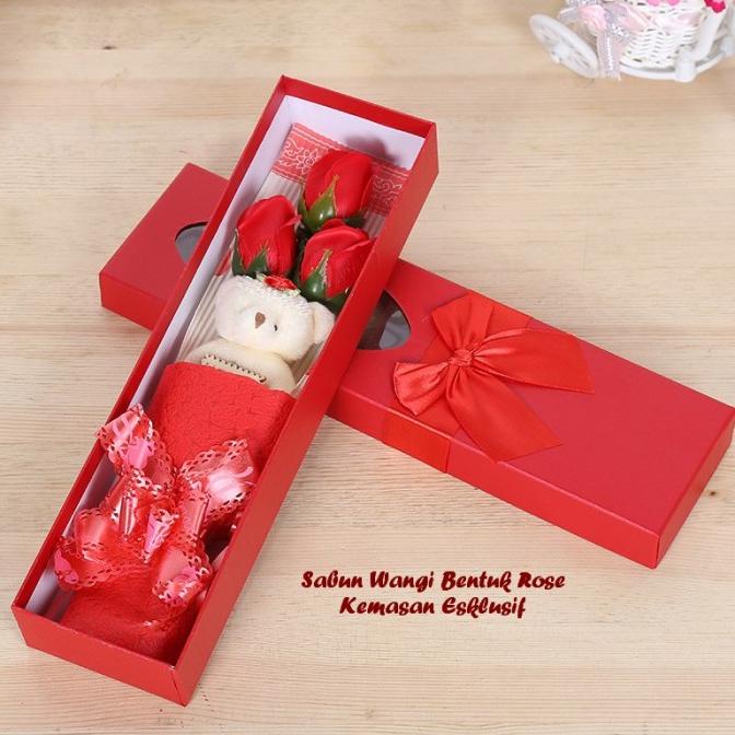 

[COD] Sabun Wangi Bentuk Rose (3 ROSE KOTAK) Kemasan Esklusif (Valentine) [COD]